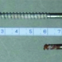 Obr. 2 – Poškodenie skrutky pri statickom namáhaní na strih