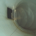 Aktuální podoba přivaděče TG3 po aplikaci nátěru, konkrétně v místě, kde voda proudí do prostoru rozváděcího kola a dále k turbíně