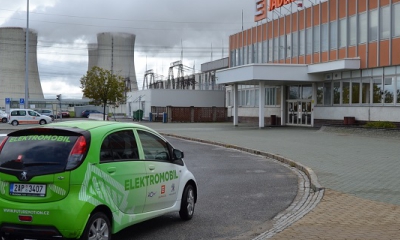 Zaměstnanci Jaderné elektrárny Dukovany vyzkoušeli dojezd elektromobilu na jedno dobití 