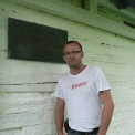 U rodného domku Prokopa Diviše v Helvíkovicích, vynálezce bleskosvodu 