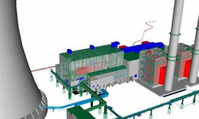 Stavební objekty nového paroplynového zdroje 840 MWe v Elektrárně Počerady