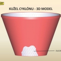 Kužel cyklónu - 3D