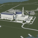 Vizualizace finské jaderné elektrárny Hanhikivi s reaktorem typu VVER-1200. (Zdroj: Rosatom)