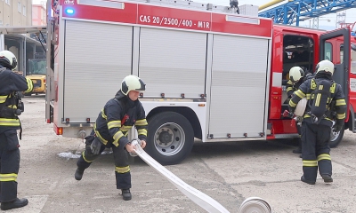 Havarijní cvičení: Teplárenští hasiči si vyzkoušeli první zásah v nové kotelně