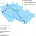 Mapa hlavních sub-projektů nové plynárenské infrastruktury