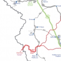 Schéma elektrizační soustavy při západní hranici Plzeňského a Karlovarského kraje v roce 2018