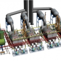 3D model nové plynové kotelny